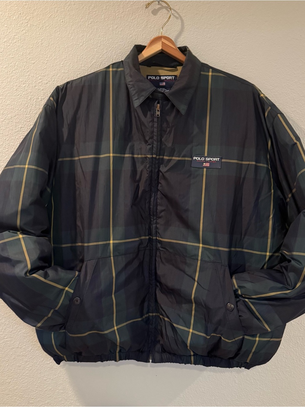 Vintage 90s Polo Sport Ralph Lauren Blackwatch Plaid Down Jacket Men’s L